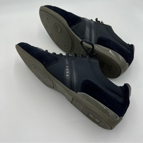 HUGO BOSS MIXED-MATERIAL TRAINERS WITH SUEDE AND FAUX LEATHER SNEAKERS - Picture 7 of 12